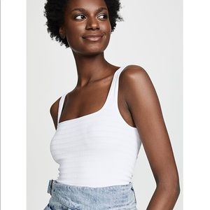 NWOT Free People White Square One Seamless Cami